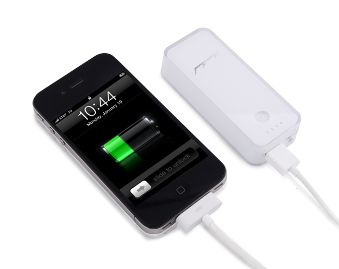 acrylic case power bank charging iphone