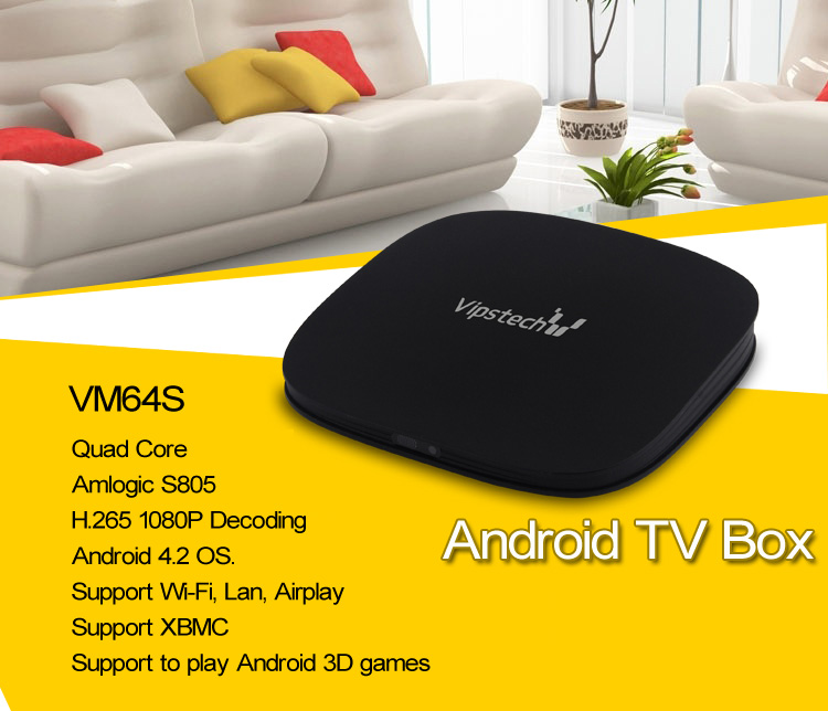 Amlogic S805 TV Box by TV Box Manufacturer Vipstech Amlogic S805 TV Box by TV Box Manufacturer Vipstech